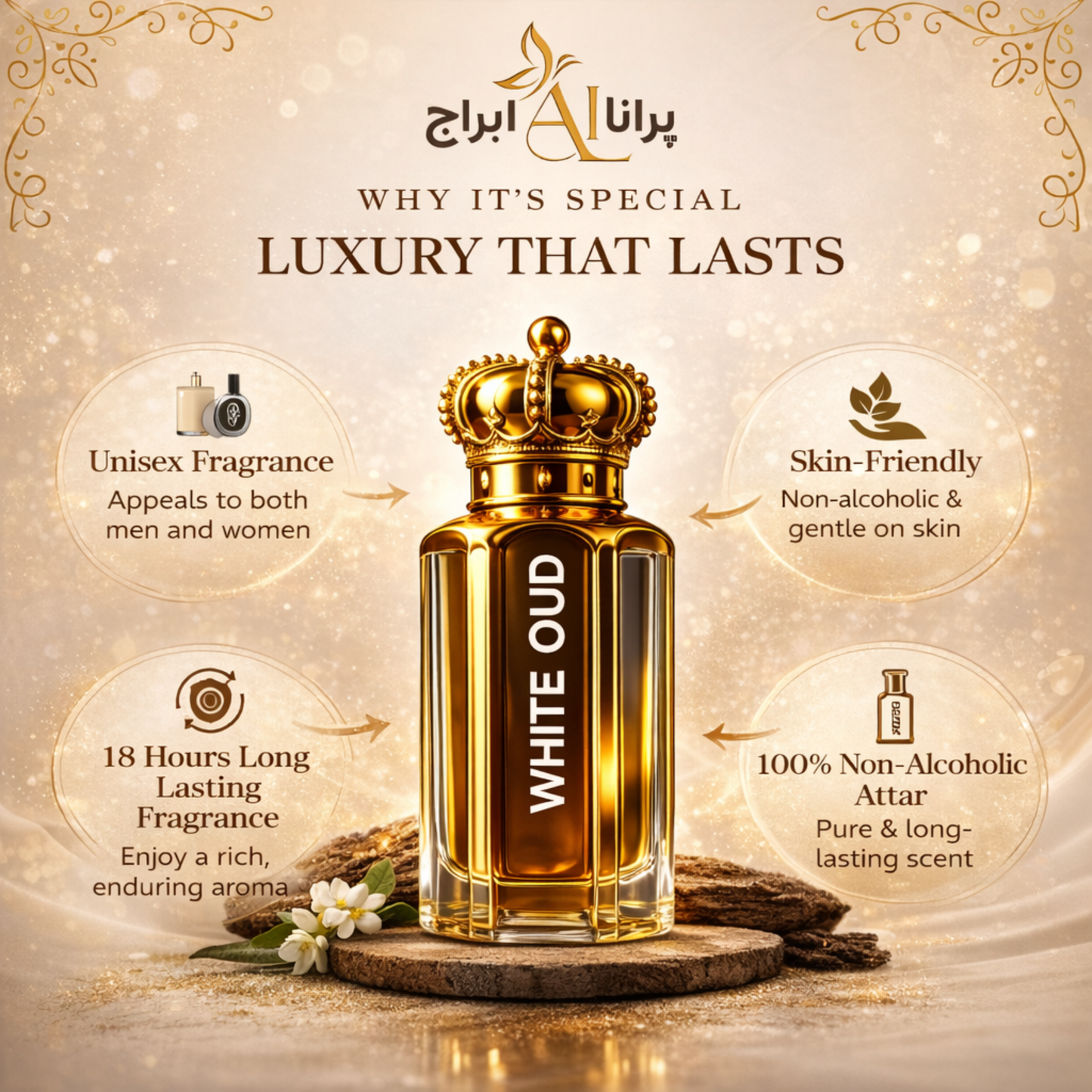 Pure White Oud Attar - 18ML