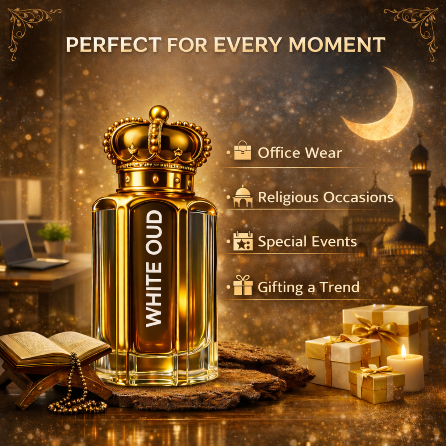 Pure White Oud Attar - 18ML