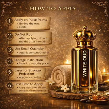 Pure White Oud Attar - 18ML