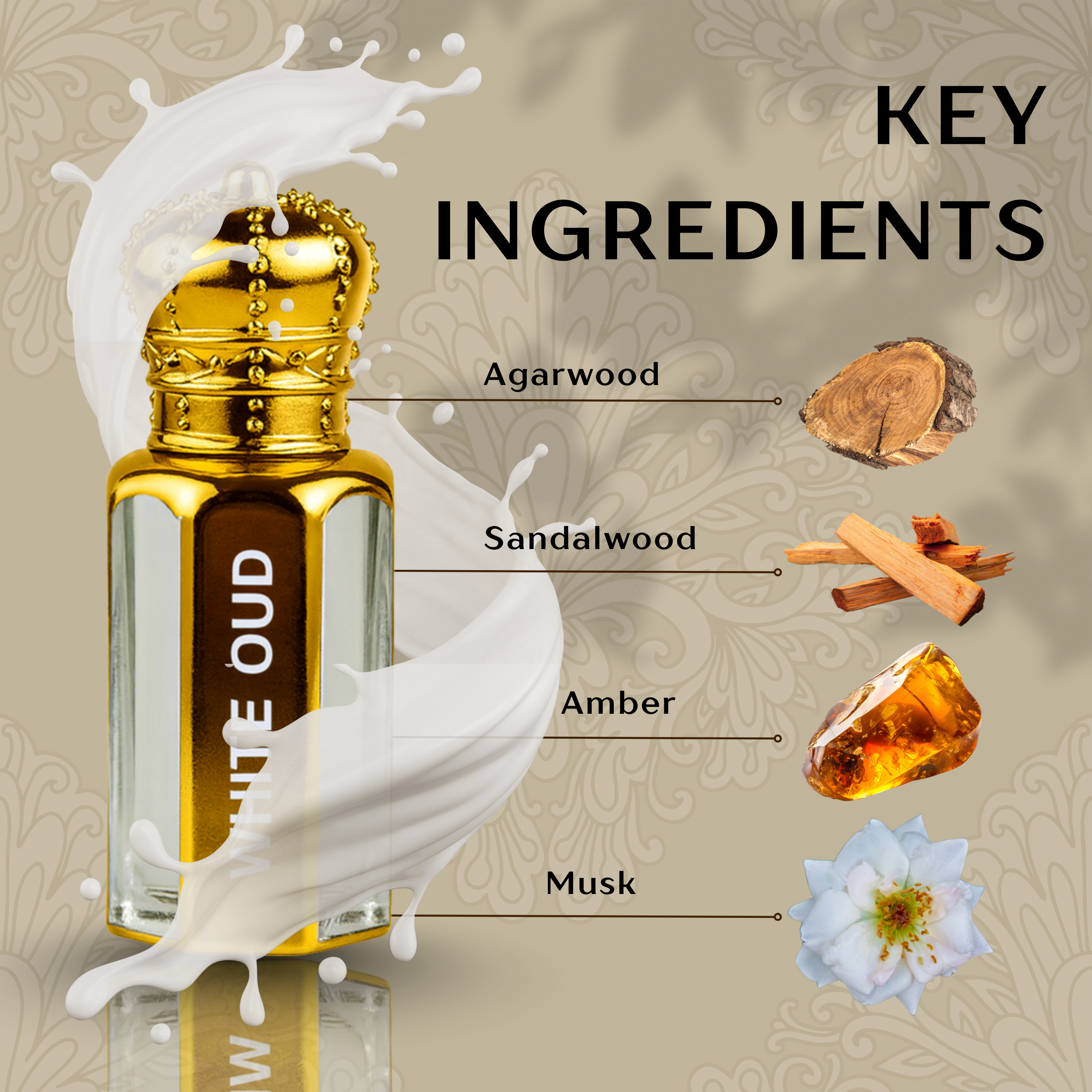The White Oud Attar - 18ML (12ML BOTTLE FREE)